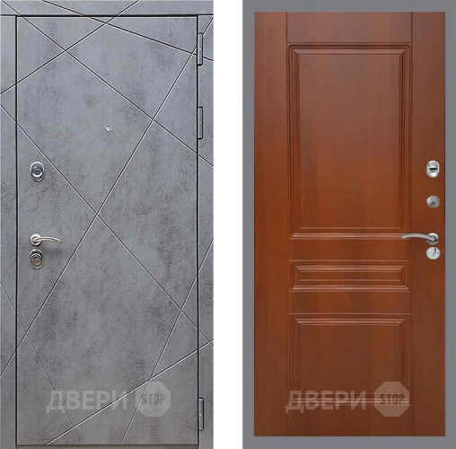 Входная металлическая Дверь Рекс (REX) 13 Бетон Темный FL-243 Итальянский орех в Шатуре