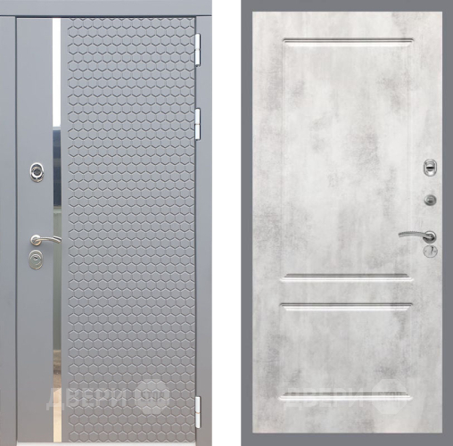 Входная металлическая Дверь Рекс (REX) 24 FL-117 Бетон светлый в Шатуре