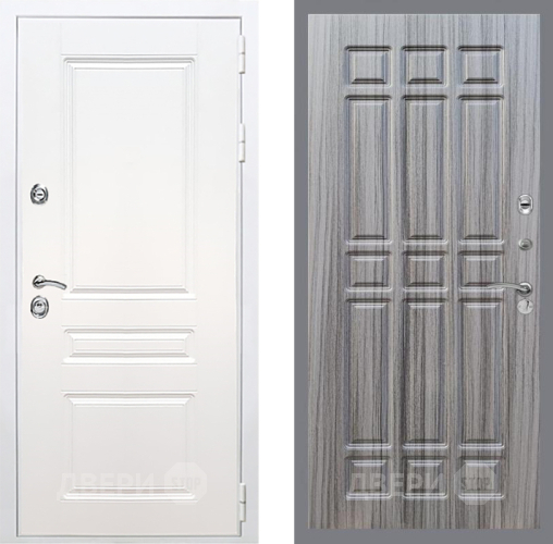 Входная металлическая Дверь Рекс (REX) Премиум-н Силк Сноу FL-33 Сандал грей в Шатуре