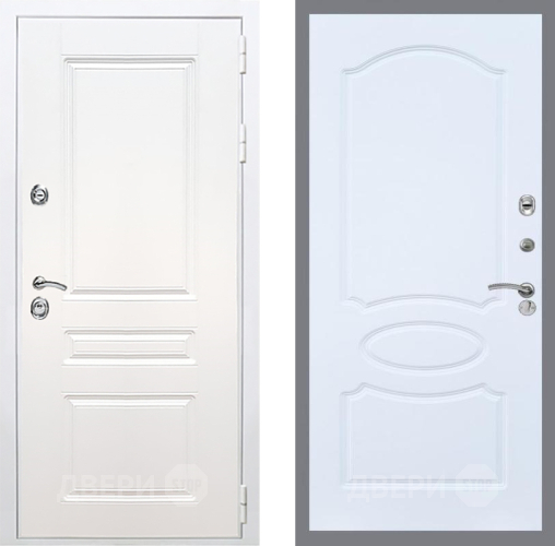 Входная металлическая Дверь Рекс (REX) Премиум-н Силк Сноу FL-128 Силк Сноу в Шатуре