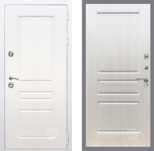 Входная металлическая Дверь Рекс (REX) Премиум-н Силк Сноу FL-243 Лиственница беж в Шатуре