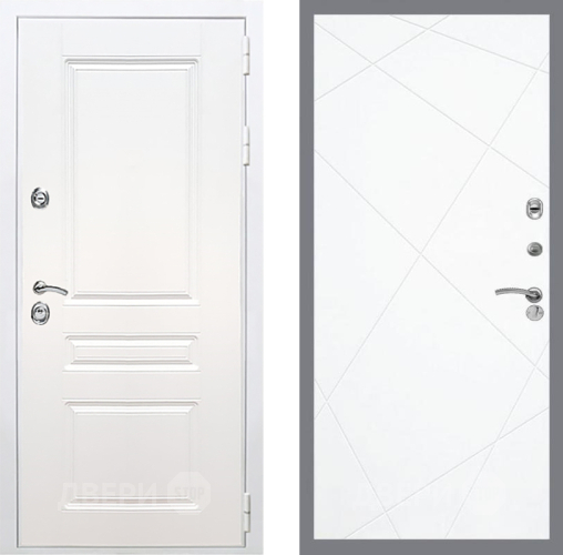 Входная металлическая Дверь Рекс (REX) Премиум-н Силк Сноу FL-291 Силк Сноу в Шатуре