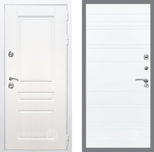 Входная металлическая Дверь Рекс (REX) Премиум-н Силк Сноу Line Силк Сноу в Шатуре