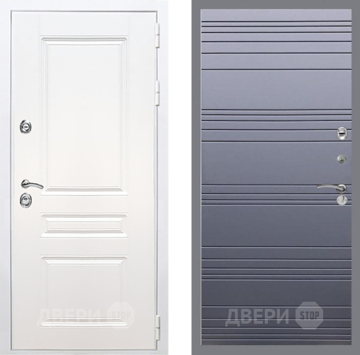 Входная металлическая Дверь Рекс (REX) Премиум-н Силк Сноу Line Силк титан в Шатуре