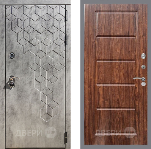 Входная металлическая Дверь Рекс (REX) 23 FL-39 орех тисненый в Шатуре