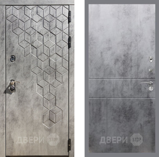Входная металлическая Дверь Рекс (REX) 23 FL-290 Бетон темный в Шатуре