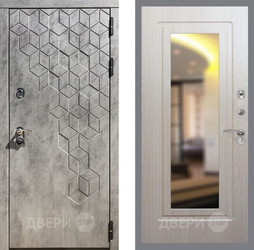 Входная металлическая Дверь Рекс (REX) 23 FLZ-120 Беленый дуб в Шатуре