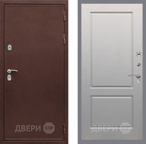 Входная металлическая Дверь Рекс (REX) 5 металл 3 мм FL-117 Грей софт в Шатуре