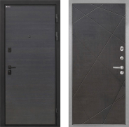 Дверь Интекрон (INTECRON) Профит Black Эковенге Лучи-М Венге распил кофе 860х2050 мм