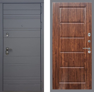 Дверь Рекс (REX) 14 силк титан FL-39 орех тисненый