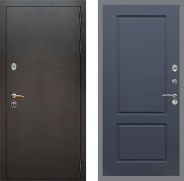 Дверь Рекс (REX) 5 Серебро Антик FL-117 Силк титан