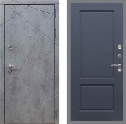 Дверь Рекс (REX) 13 Бетон Темный FL-117 Силк титан 860х2050 мм