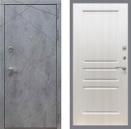 Дверь Рекс (REX) 13 Бетон Темный FL-243 Лиственница беж 860х2050 мм